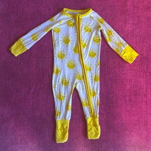 Little Sleepies Yellow Sunburst Kids Footie 3-6
